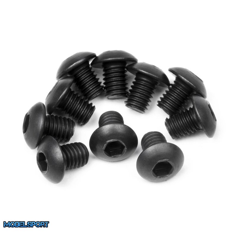 HPI 100558 Button Head Screw M3X4mm (Hex Socket/10Pcs)
