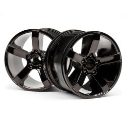 HPI 101309 Bullet Mt Wheels Black Chrome (Pr)