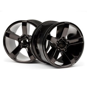 HPI 101309 Bullet Mt Wheels Black Chrome (Pr)