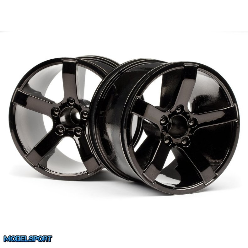 HPI 101309 Bullet Mt Wheels Black Chrome (Pr)