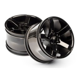 HPI 101309 Bullet Mt Wheels Black Chrome (Pr)