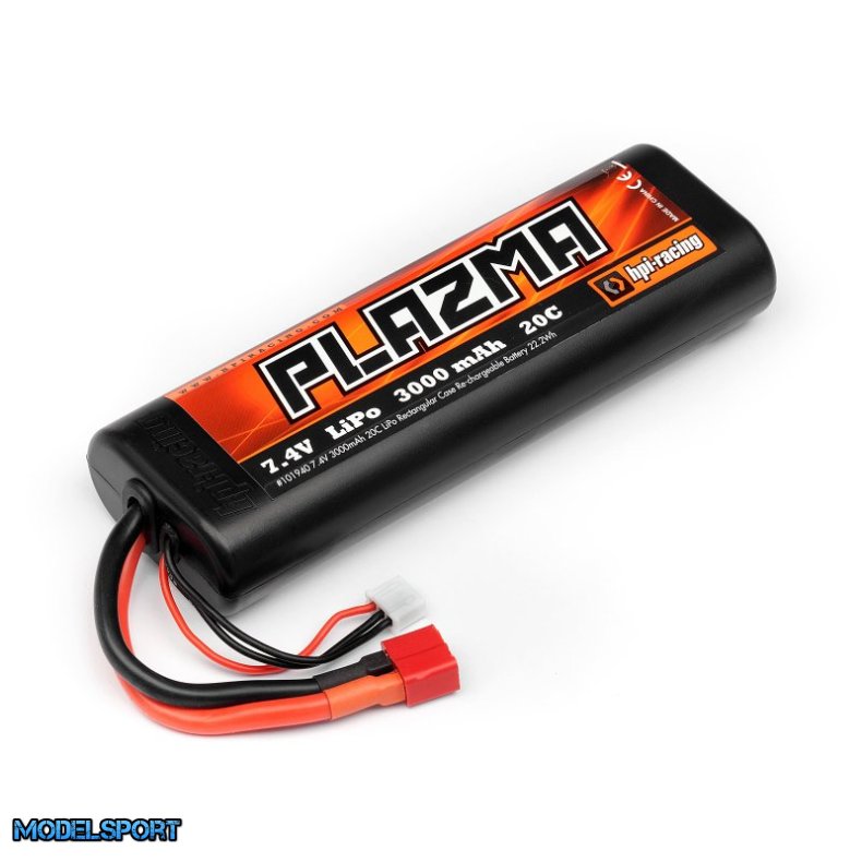 HPI 101940 Plazma 7.4V 3000Mah 20C Lipo Rnd Case S.Pack 22.2W