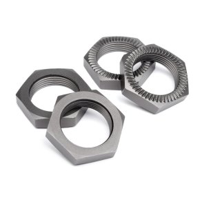 HPI 102216 Wheel Nut 24mm (Gunmetal/4Pcs)