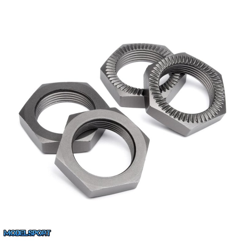 HPI 102216 Wheel Nut 24mm (Gunmetal/4Pcs)