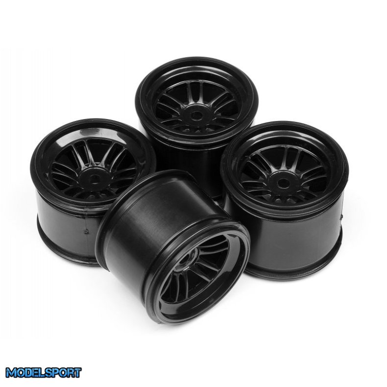 HPI 102824 Ft01 Wheel Set (Black/Front 2Pcs/Rear 2Pcs)