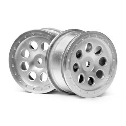 HPI 103037 St-8 Wheel Matte Chrome (0mm Offset/2Pcs)