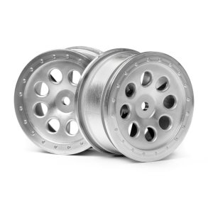 HPI 103037 St-8 Wheel Matte Chrome (0mm Offset/2Pcs)