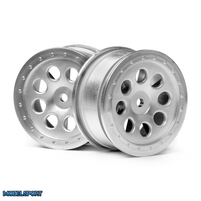 HPI 103037 St-8 Wheel Matte Chrome (0mm Offset/2Pcs)