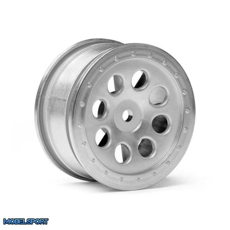 HPI 103037 St-8 Wheel Matte Chrome (0mm Offset/2Pcs)