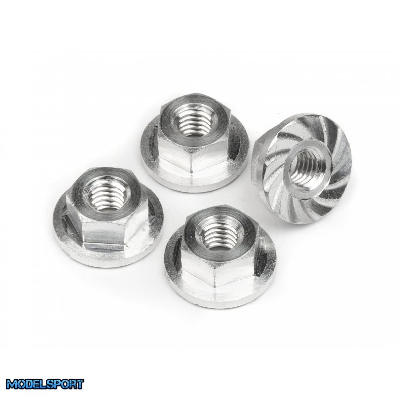 HPI 103908 Serrated Flange Nut M4X10.8mm (4Pcs)