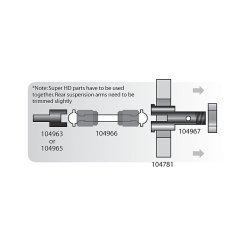HPI 104967 Super Heavy Duty Drive Axle 25X70mm (2Pcs)