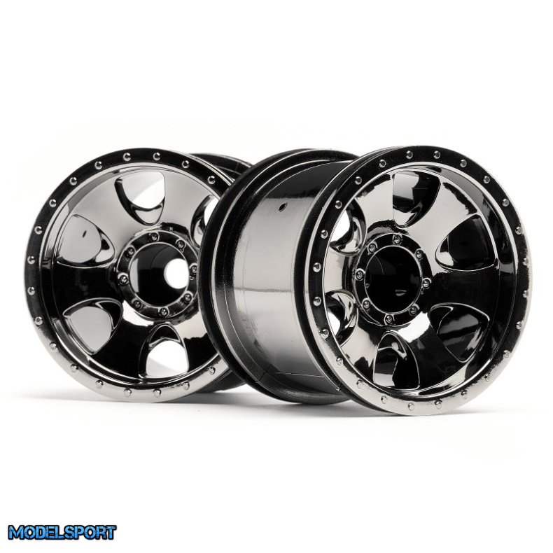 HPI 105280 Warlock Wheel Black Chrome (2.2In/2Pcs)