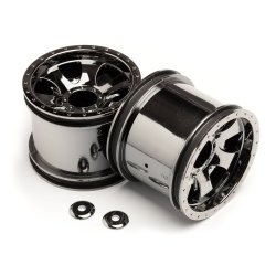 HPI 105280 Warlock Wheel Black Chrome (2.2In/2Pcs)