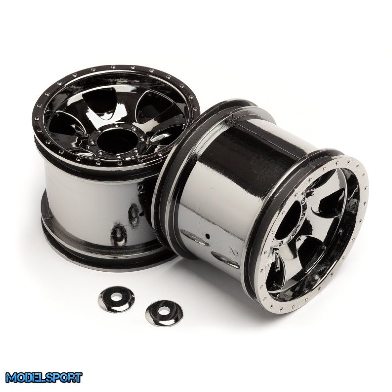 HPI 105280 Warlock Wheel Black Chrome (2.2In/2Pcs)