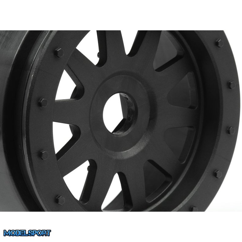 HPI 106896 Tr-10 Glue-Lock Wheel Black (120X60mm/2Pcs)