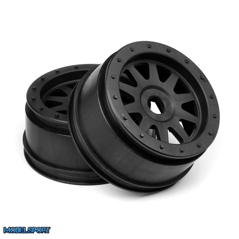 HPI 106896 Tr-10 Glue-Lock Wheel Black (120X60mm/2Pcs)
