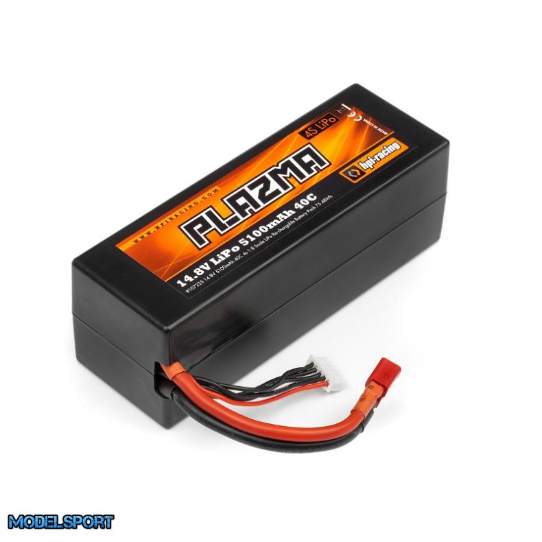 HPI 107225 Plazma 14.8V 5100Mah 40C Lipo Battery Pack 75.48Wh
