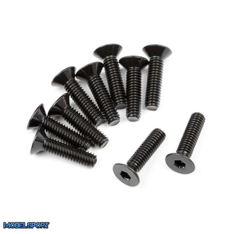 HPI 107375 Flat Head Screw M2.5X10mm (Hex Socket/10Pcs)