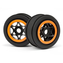 HPI 107855 Ah-64 Wheel Black/Orange (42X83mm/2Pcs)