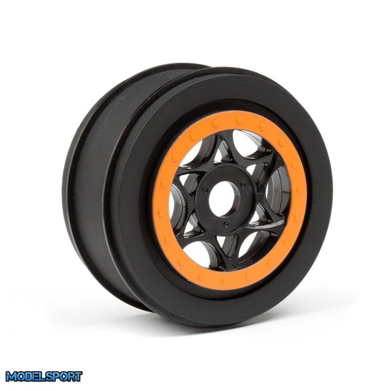 HPI 107855 Ah-64 Wheel Black/Orange (42X83mm/2Pcs)