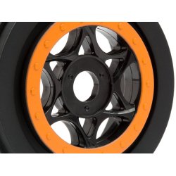 HPI 107855 Ah-64 Wheel Black/Orange (42X83mm/2Pcs)