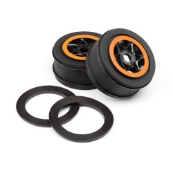 HPI 107855 Ah-64 Wheel Black/Orange (42X83mm/2Pcs)