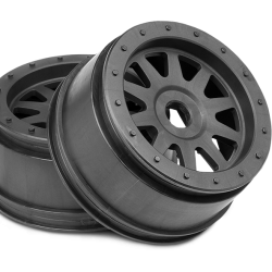 HPI 108323 Tr-10 Glue-Lock Wheel Gunmetal (120X60mm/2Pcs)