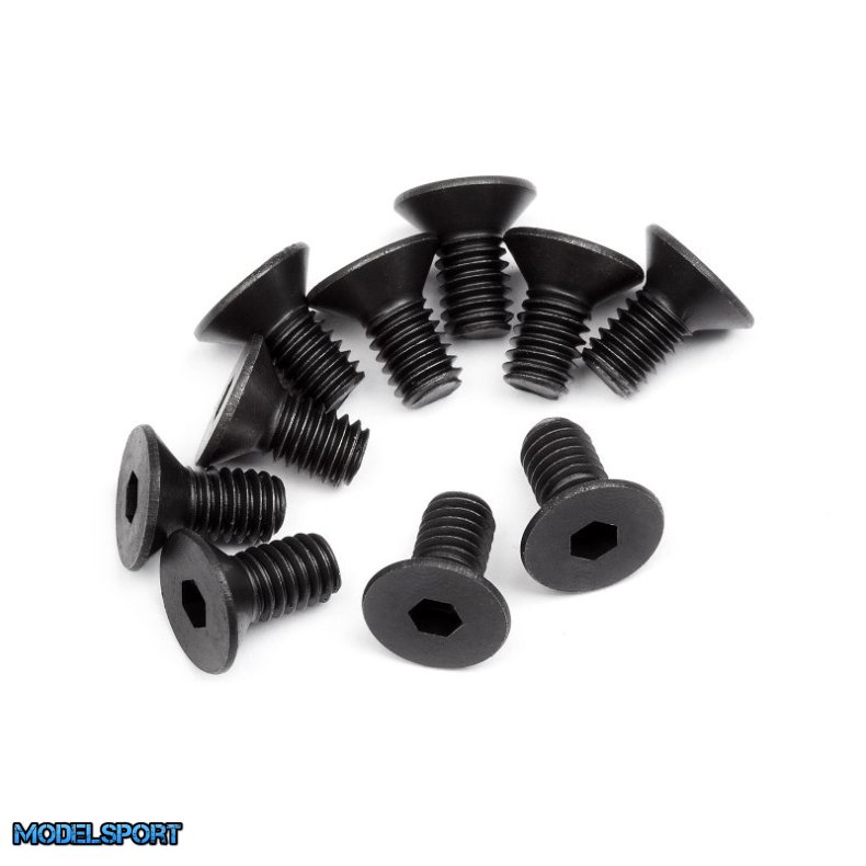 HPI 110070 Flat Head Screw M4X8mm (Hex Socket/10Pcs)