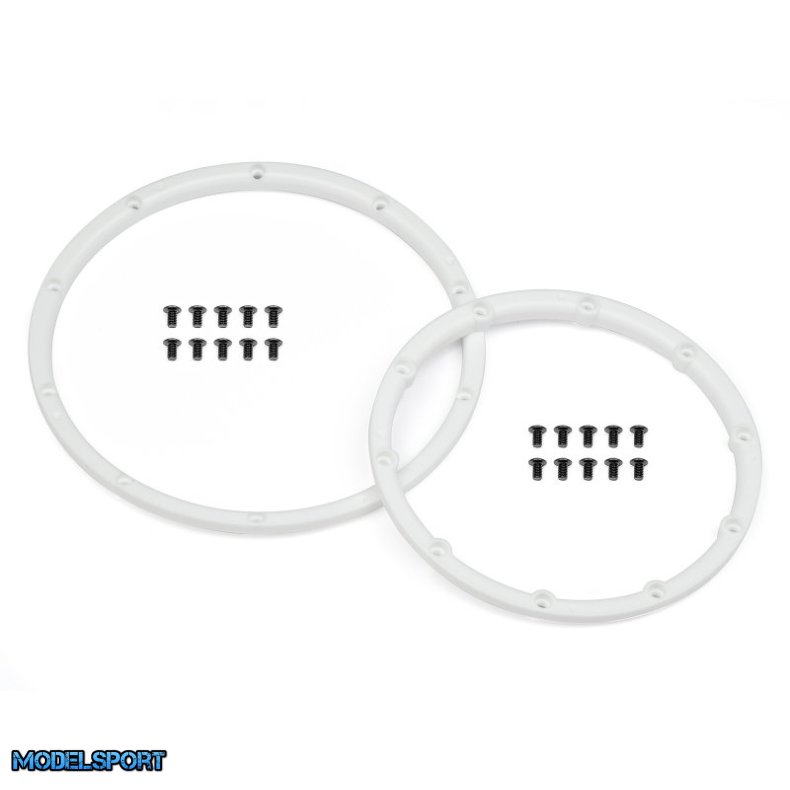 HPI 110545 Wheel Bead Lock Rings (White/For 2 Wheels)