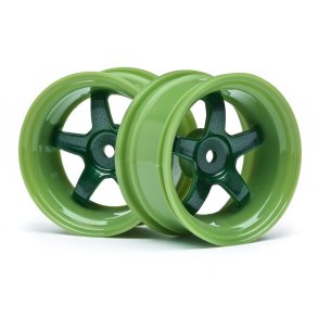 HPI 111091 Work Meister S1 Wheel Green (6mm Offset/2Pcs)