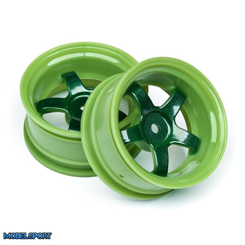 HPI 111091 Work Meister S1 Wheel Green (6mm Offset/2Pcs)