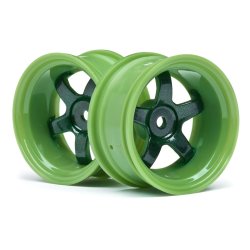 HPI 111100 Work Meister S1 Wheel Green (9mm Offset/2Pcs)