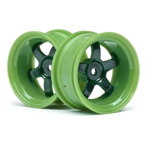 HPI 111100 Work Meister S1 Wheel Green (9mm Offset/2Pcs)
