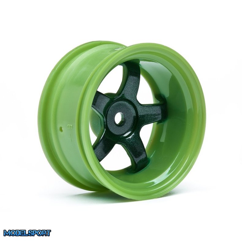 HPI 111100 Work Meister S1 Wheel Green (9mm Offset/2Pcs)