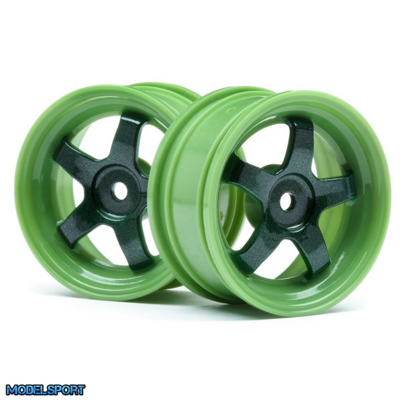 HPI 113095 Work Meister S1 Wheel Green 26mm (0mm Os/2Pcs)
