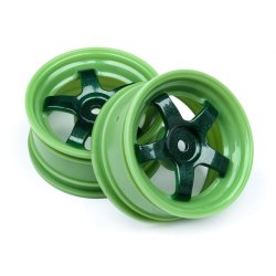HPI 113095 Work Meister S1 Wheel Green 26mm (0mm Os/2Pcs)