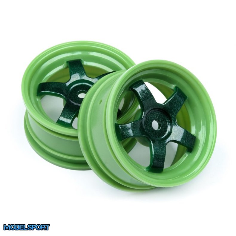 HPI 113095 Work Meister S1 Wheel Green 26mm (0mm Os/2Pcs)