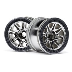 HPI 113336 Split 8 Truck Wheel (Chrome/2Pcs)