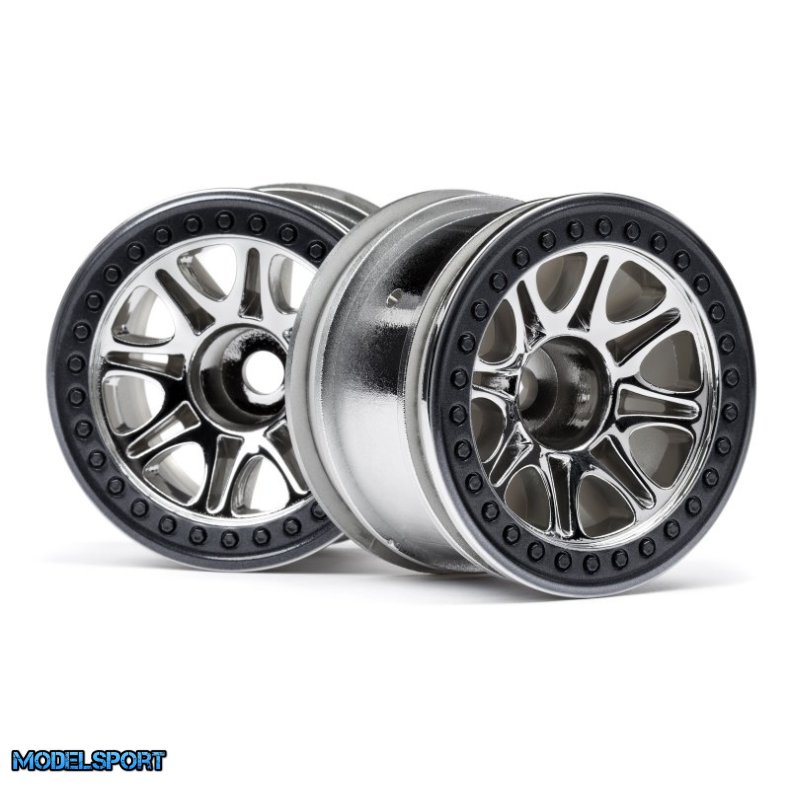 HPI 113336 Split 8 Truck Wheel (Chrome/2Pcs)