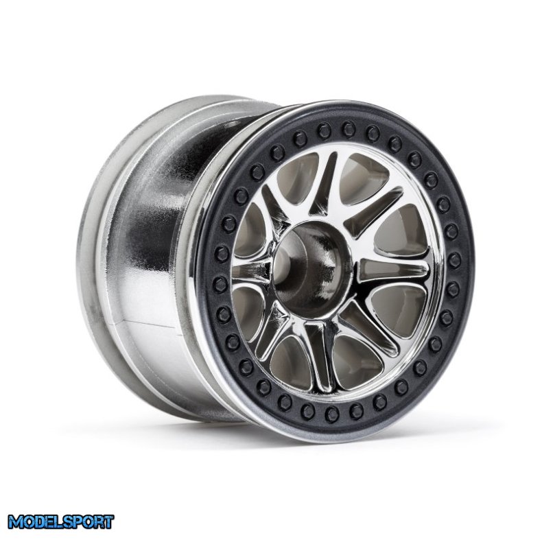 HPI 113336 Split 8 Truck Wheel (Chrome/2Pcs)
