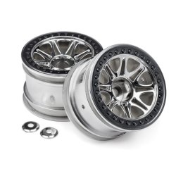 HPI 113336 Split 8 Truck Wheel (Chrome/2Pcs)