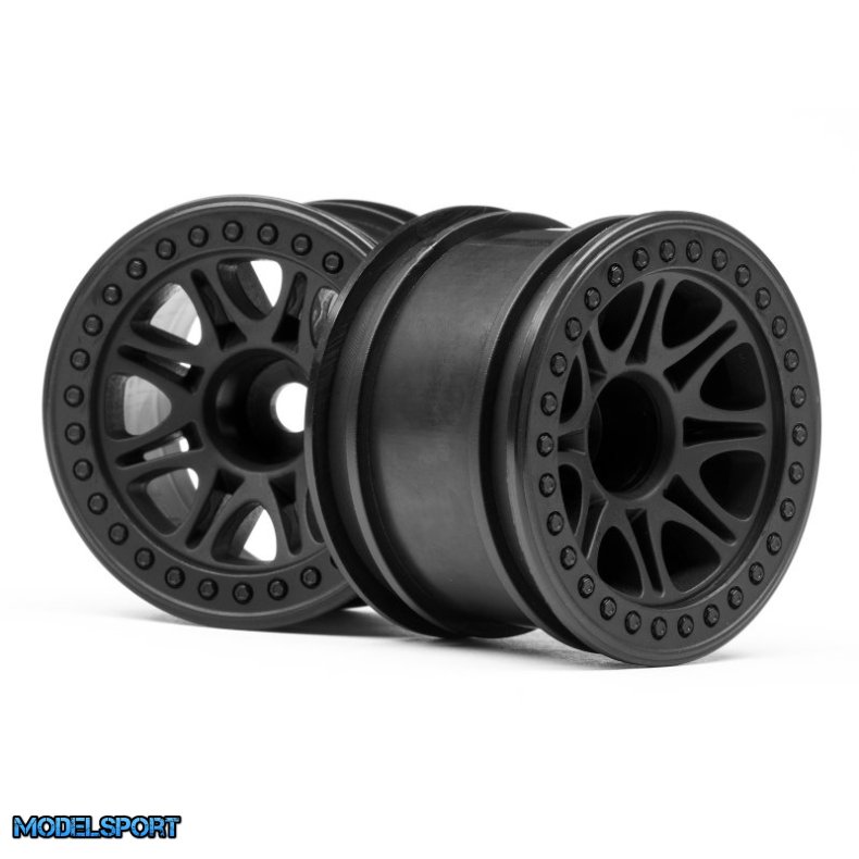 HPI 113337 Split 8 Truck Wheel (Black/2Pcs)
