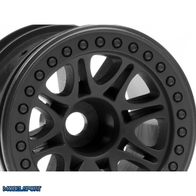 HPI 113337 Split 8 Truck Wheel (Black/2Pcs)