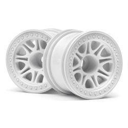 HPI 113339 Split 8 Truck Wheel (White/2Pcs)
