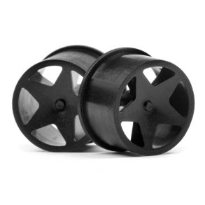 HPI 114276 Q32 Super Star Wheel Set F/R Blk/18X10/18X14/4Pcs