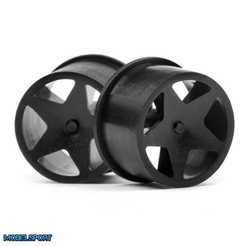 HPI 114276 Q32 Super Star Wheel Set F/R Blk/18X10/18X14/4Pcs