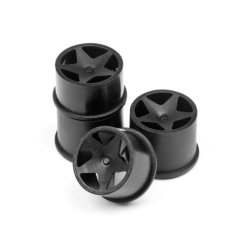 HPI 114276 Q32 Super Star Wheel Set F/R Blk/18X10/18X14/4Pcs