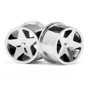 HPI 114279 Q32 Super Star Wheel Set F/R Chrome18X10/18X14/ X4