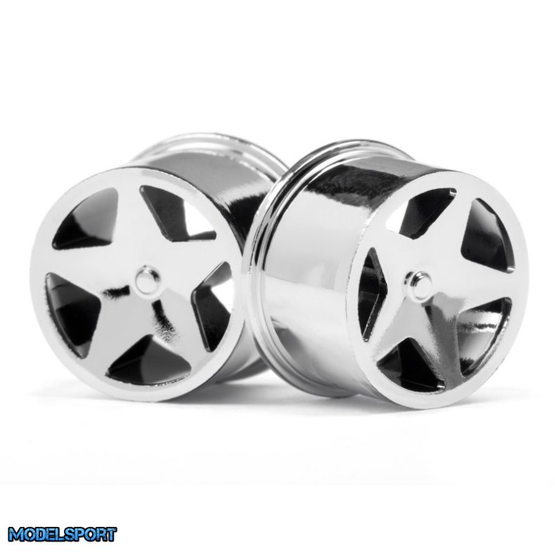 HPI 114279 Q32 Super Star Wheel Set F/R Chrome18X10/18X14/ X4