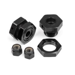HPI 114341 Aluminum Wheel Hex Hub Set 17mm (Black/4Pcs)